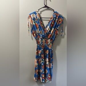 Floral Blue Maxi Dress